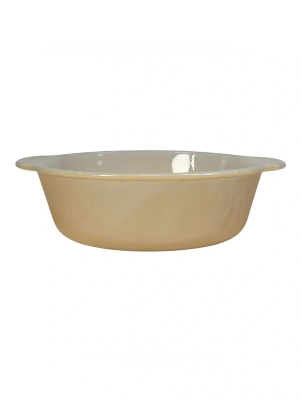 Anchor Hocking Fire King 467 Peach Luster 1.5 QT Oven Ware Casserole Dish Bowl